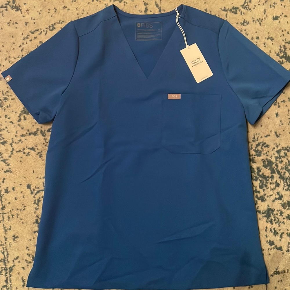 Figs Royal blue Catarina top